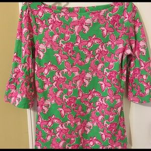 EUC Lilly Pulitzer Elbow Sleeve Top, Size Small